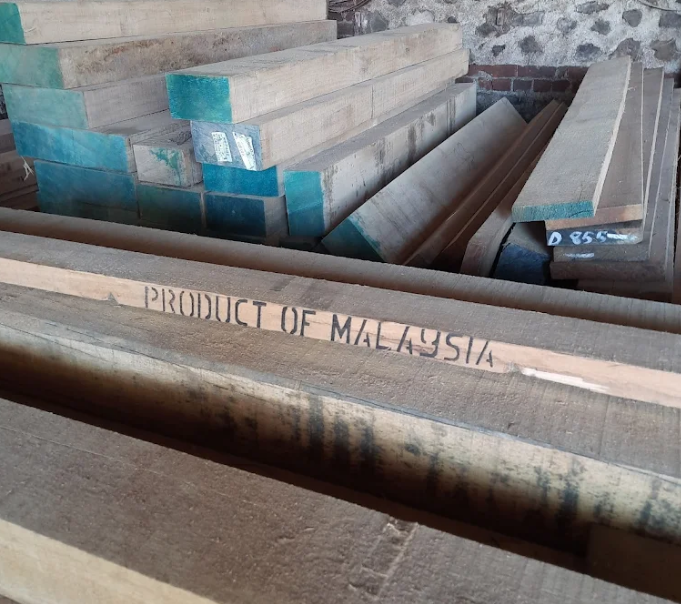 Imported Malaysian timber planks
